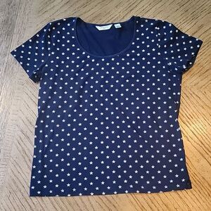 Navy star t shirt size S Liz Claiborne